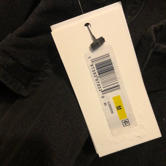 CALVIN KLEIN JEANS BLACK DENIM SNAP FRONT SHIRT WOMEN’S M NWT - Picture 10 of 11